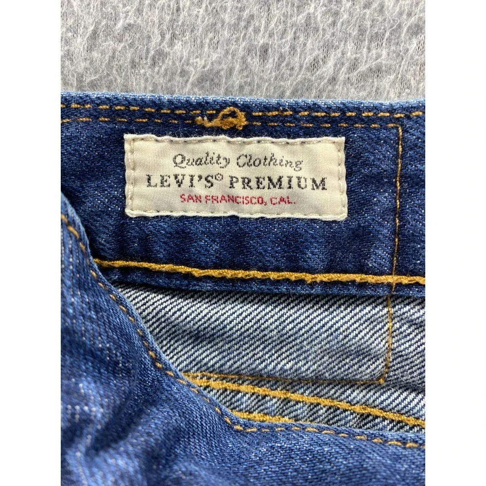 Levis 501 Jeans Mens 38x32‎ Denim Pants Premium Big E Button Fly (Fits 36x30)